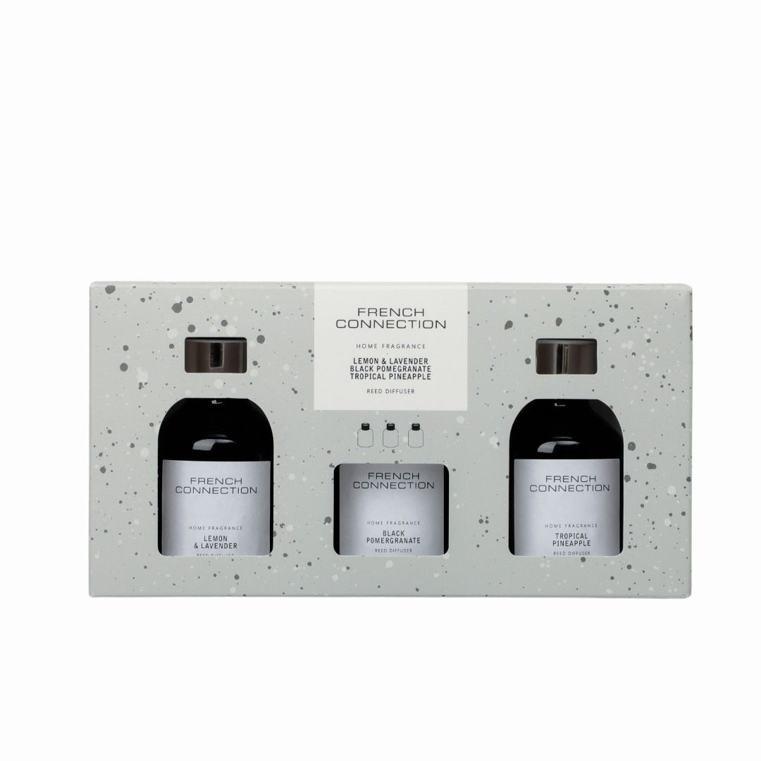 French Connection Trio of Reed Diffusers 3x50ML Black Collection image 1
