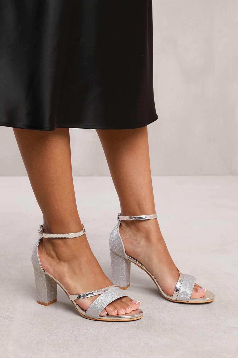 Where's That From 'Ella' Mid High Block Heel Sandals With Ankle Strap image 3