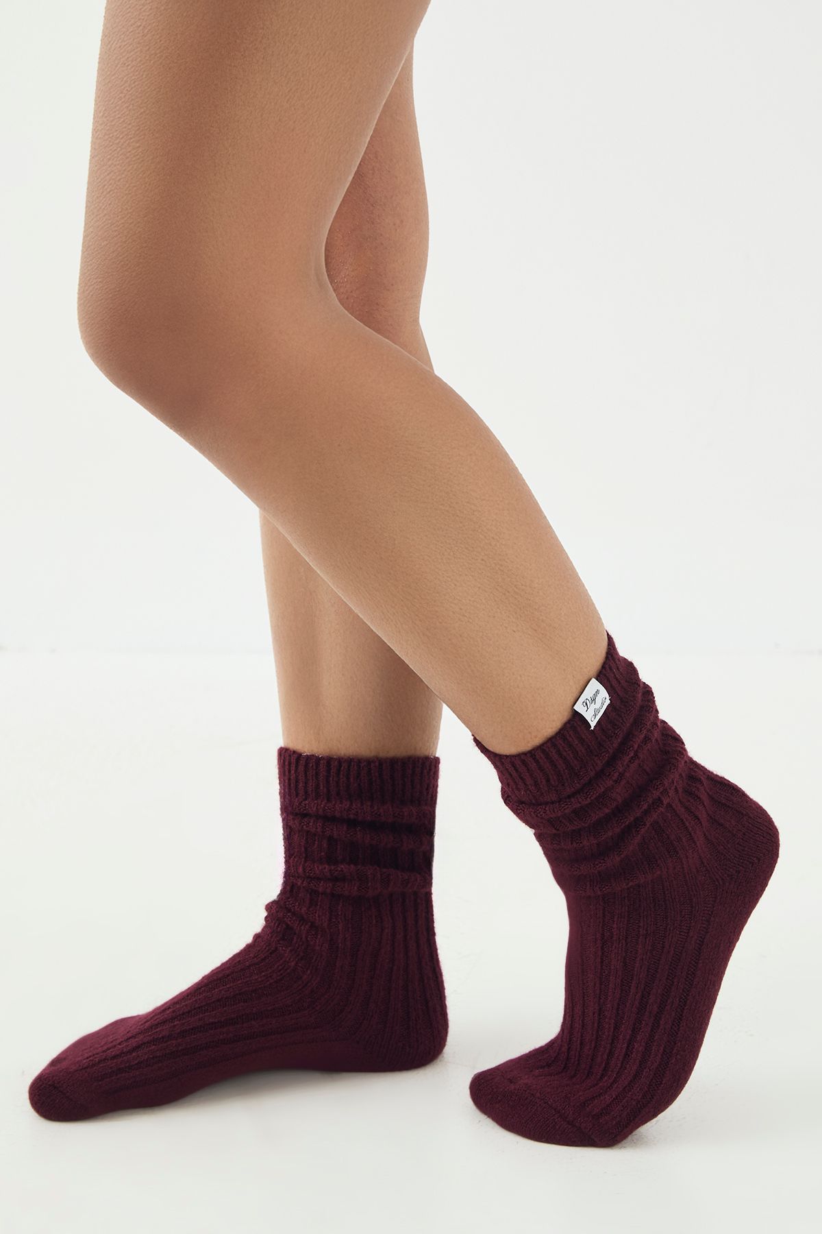 DSGN Studio DSGN Studio Ribbed Cosy Socks Burgundy image 1