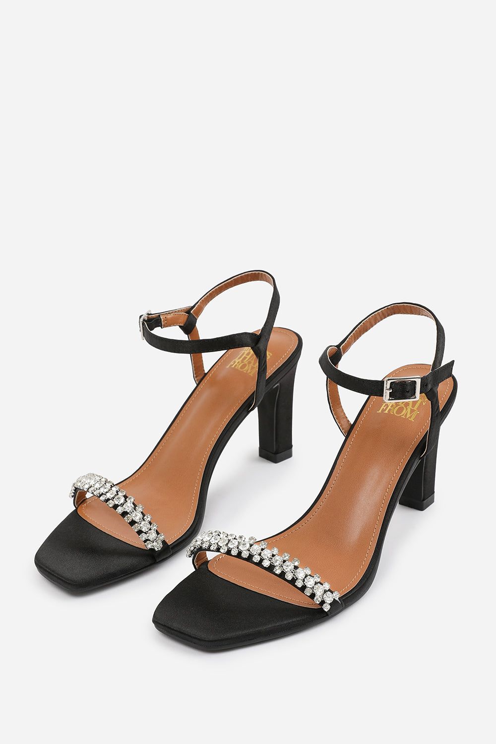 Where's That From 'Naia' Wide Fit Diamante Embellished Strappy Block Heel image 3