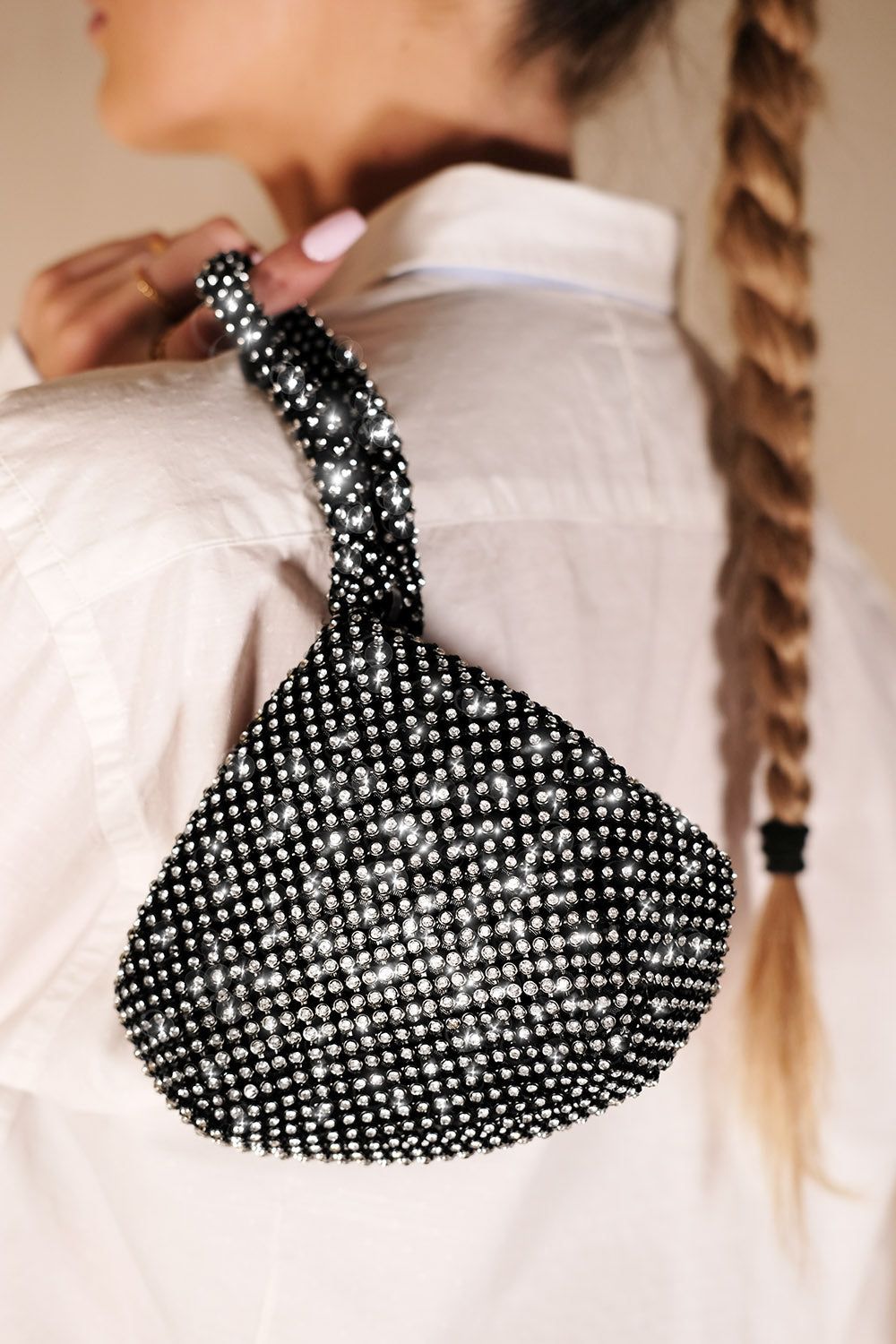 Where's That From 'Diamante' Mini Chainmail Pouch Bag image 1