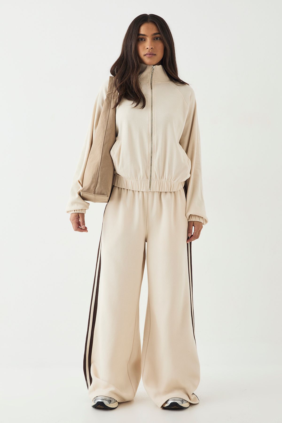 DSGN Studio DSGN Studio Rib Zip Through Funnel Neck Bomber Stone image 5