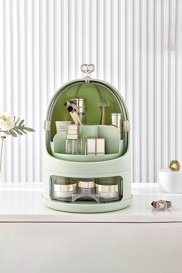 SHEONLY Freestanding Large Rotating Makeup Organizer Cosmetic Organiser