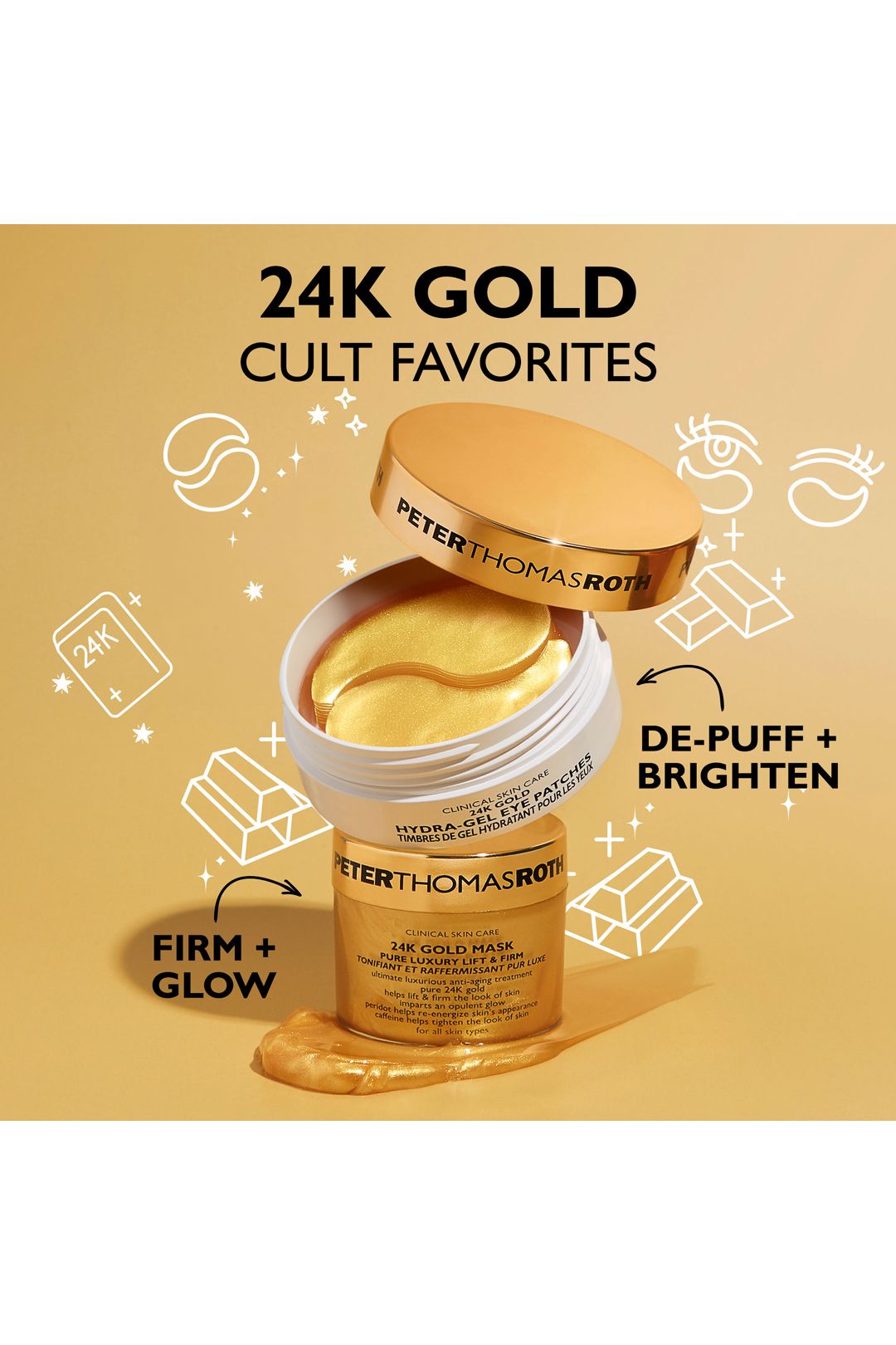 Peter Thomas Roth Holiday Kit - 24K Gold 2-Piece Kit 150g Gift Set Multi image 3