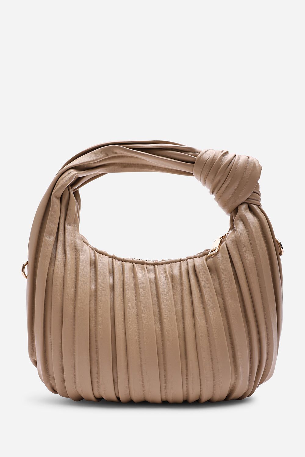 Where's That From 'Glow' Pleated Knot Handle Shoulder Bag With Gold Chain