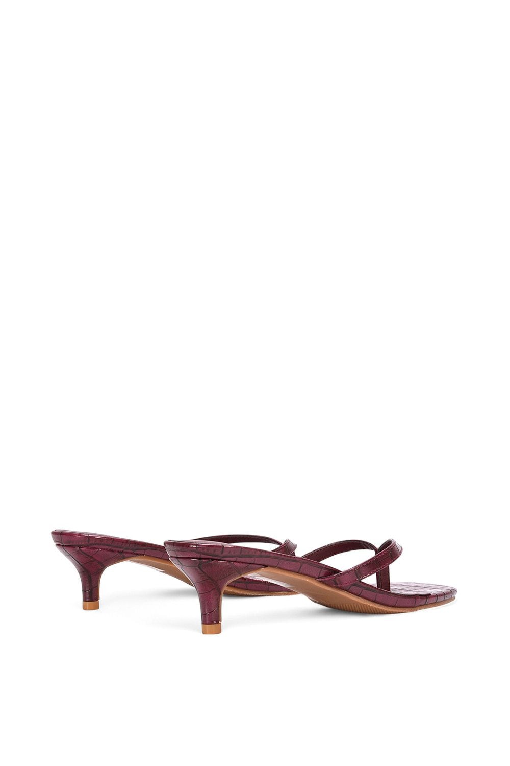 XY London 'Jane' Toe Post Low Kitten Heel Mule Sandal Shoes image 4