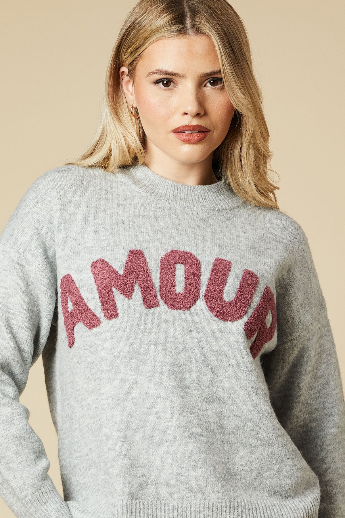 Dorothy Perkins Amour Jumper Grey Marl image 2