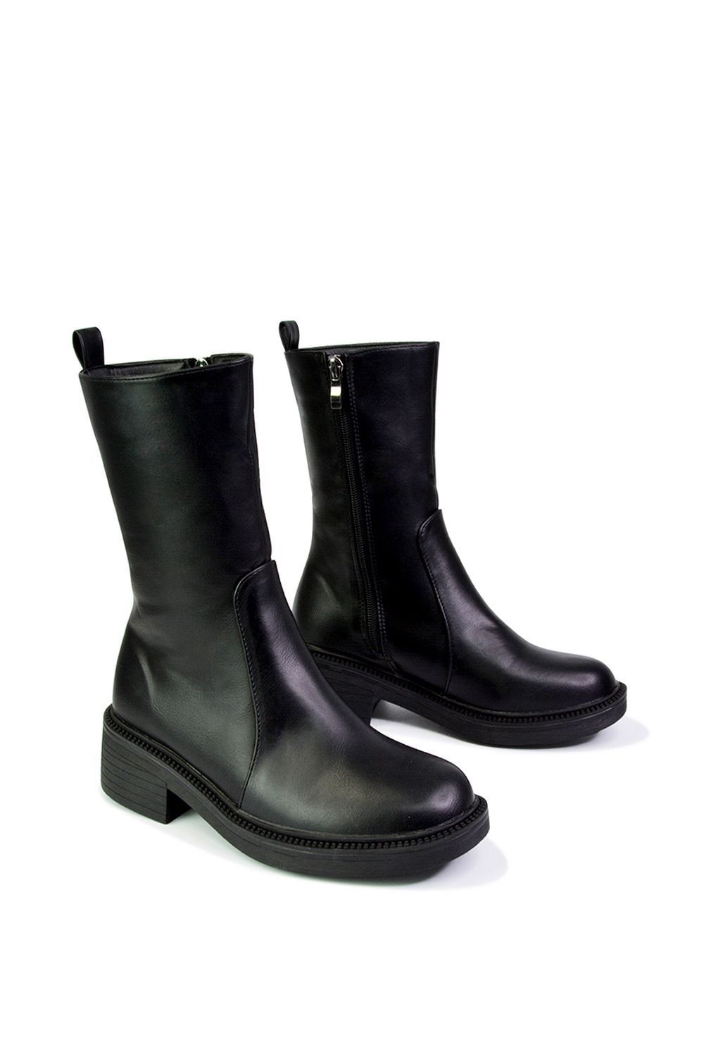 XY London 'Senna' Calf High Cleated Sole Boots image 4