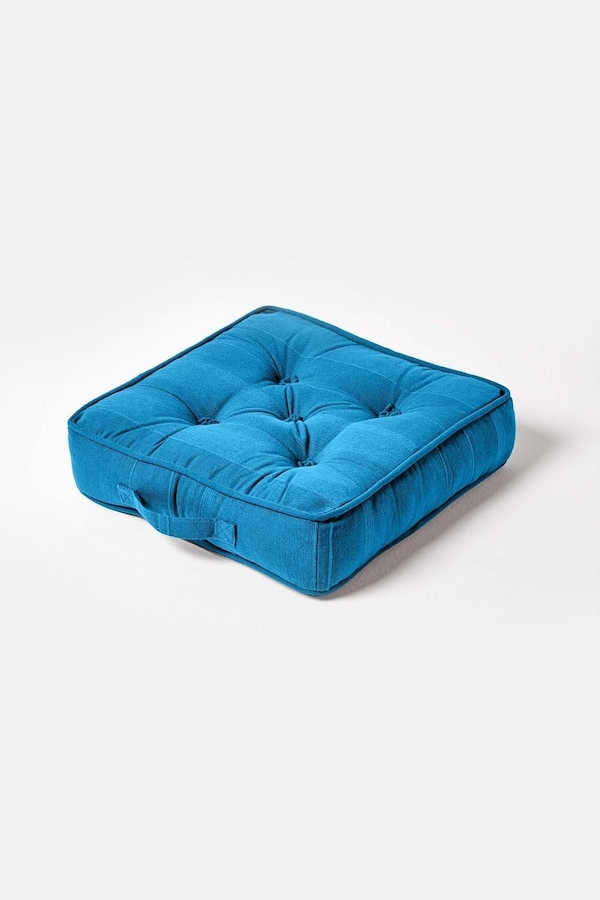 Homescapes Rajput Ribbed Cotton Floor Cushion