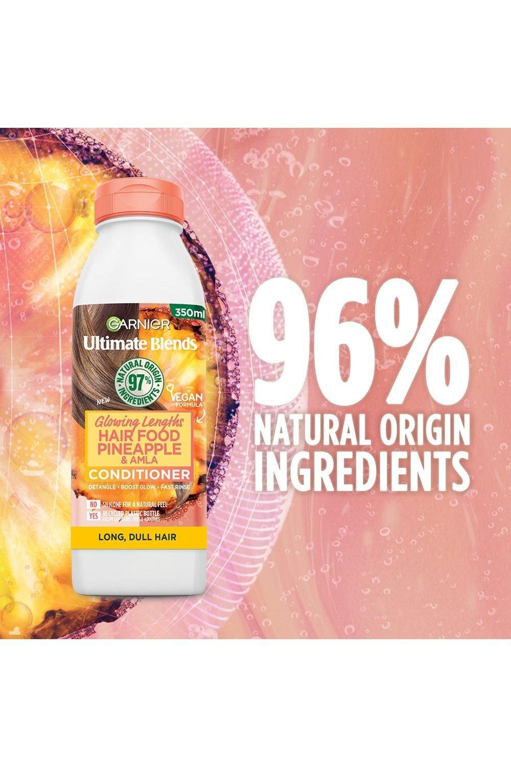 Garnier Ultimate Blends Glowing Lengths Pineapple & Amla Hair Food Conditioner for Long Dull Hair Multi image 2