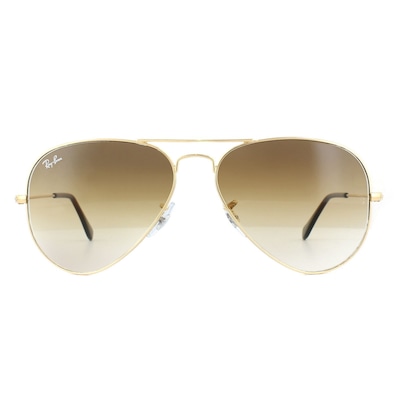 Ray-Ban Aviator Gold Brown Gradient Aviator 3025 Sunglasses