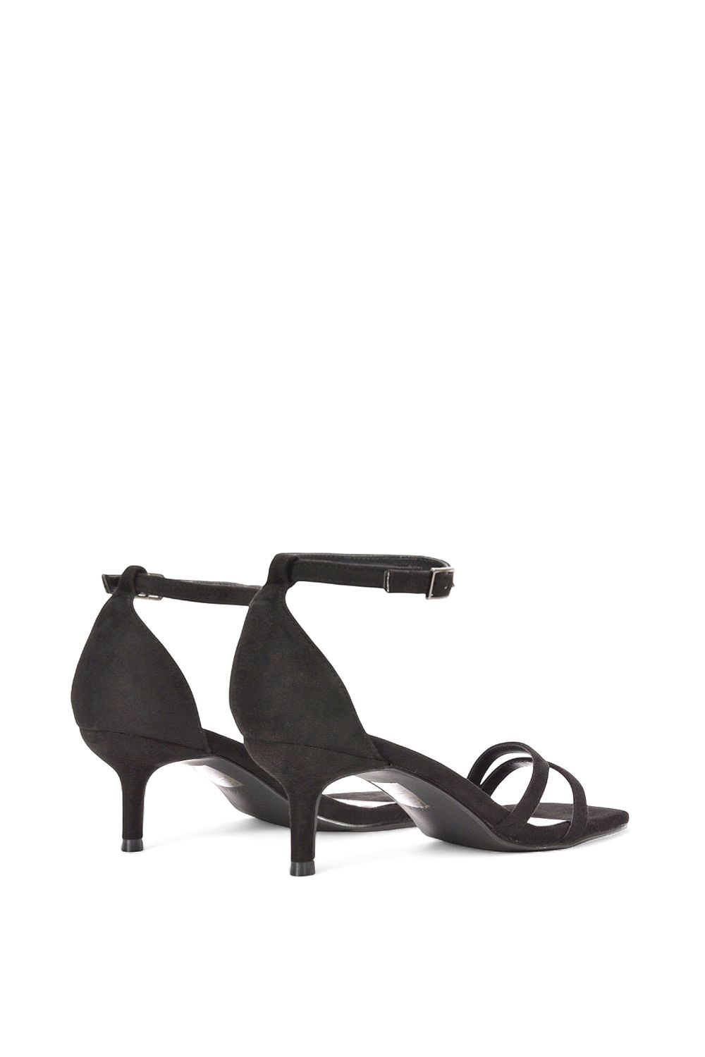 XY London 'Lea' Open Toe Strappy Low Kitten Heel Sandal Shoes image 3