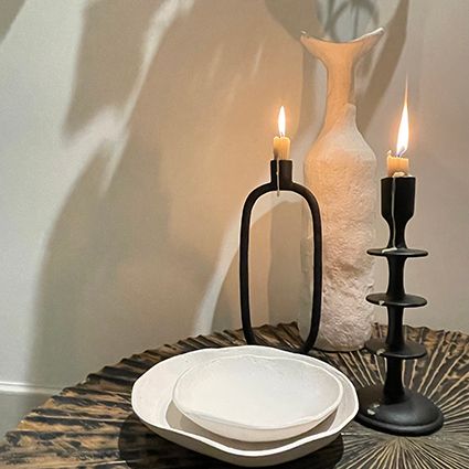 Hestia Round White Decorative Bowl - Large image 4