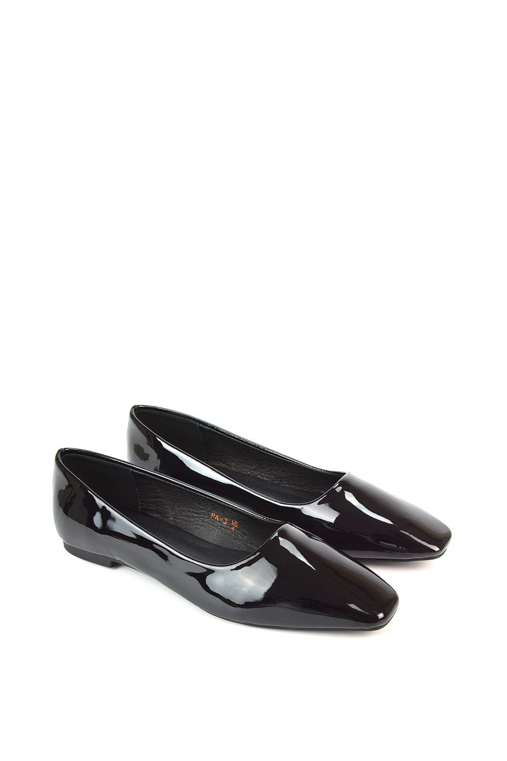 XY London 'Maci' Square Toe Slip On Flat Heel Ballerina Pumps image 5