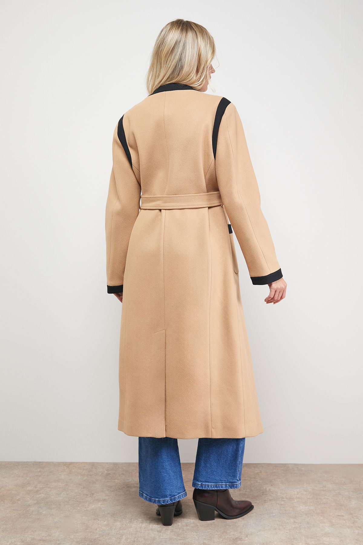Oasis Tipped Coat Camel image 4
