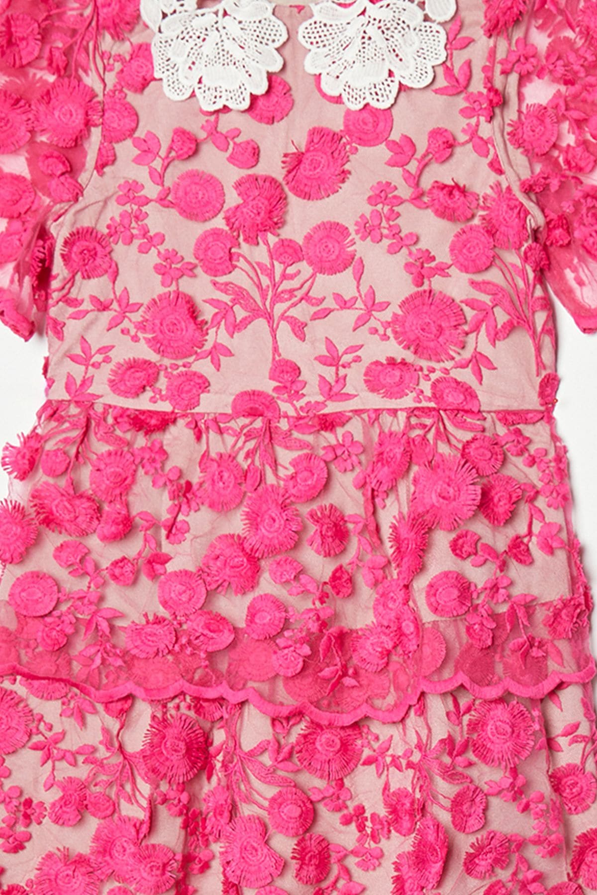 Coast Children's Lace Collared Dress Pink image 7