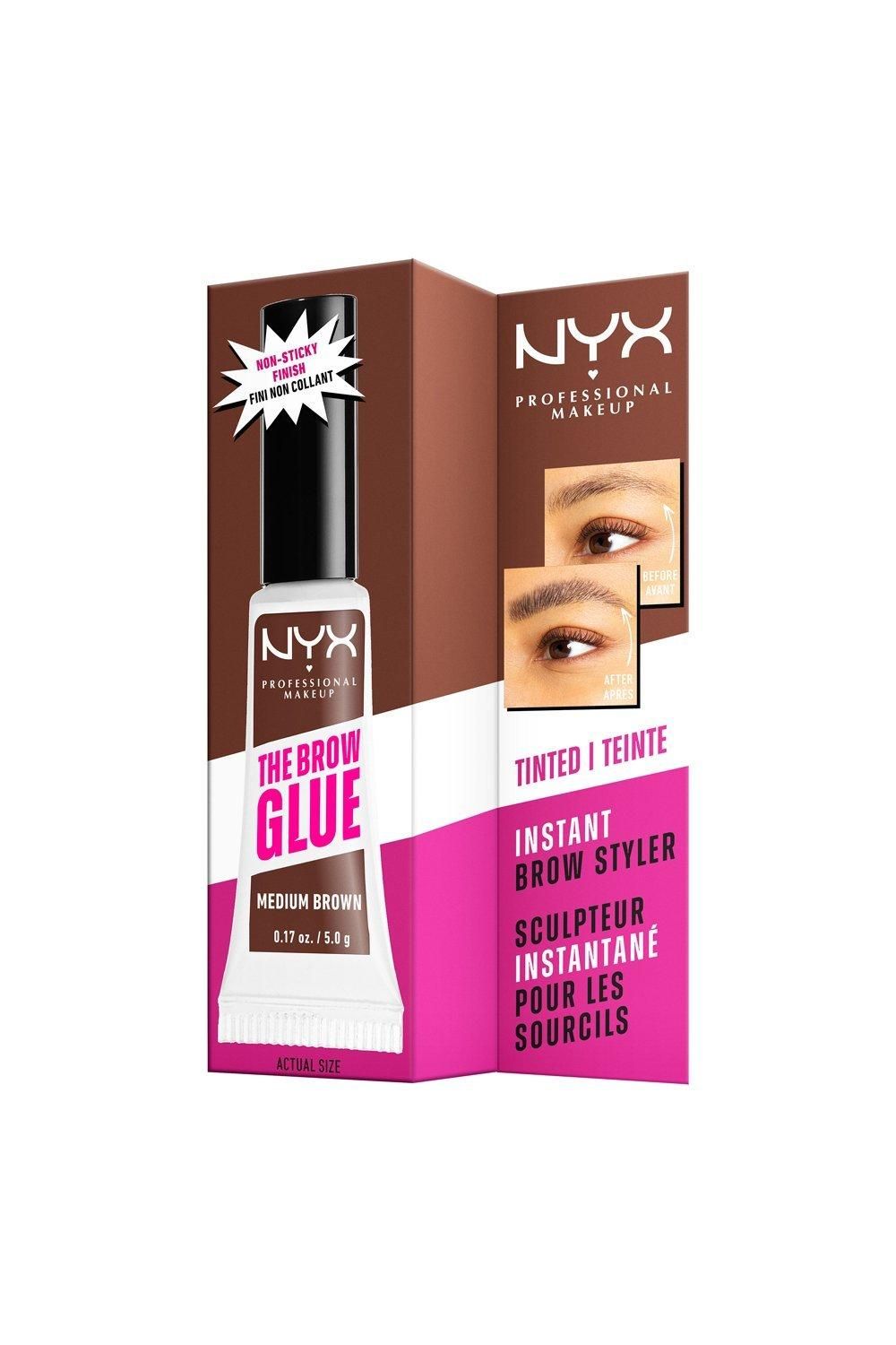 NYX Professional Makeup Brow Glue Instant Brow Styler Medium Brown image 7