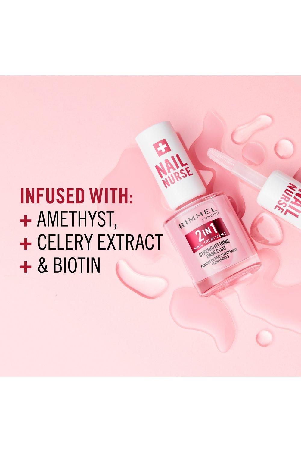 Rimmel London Nail Nurse 2 in 1 Base Coat & Strengthener Multi image 6