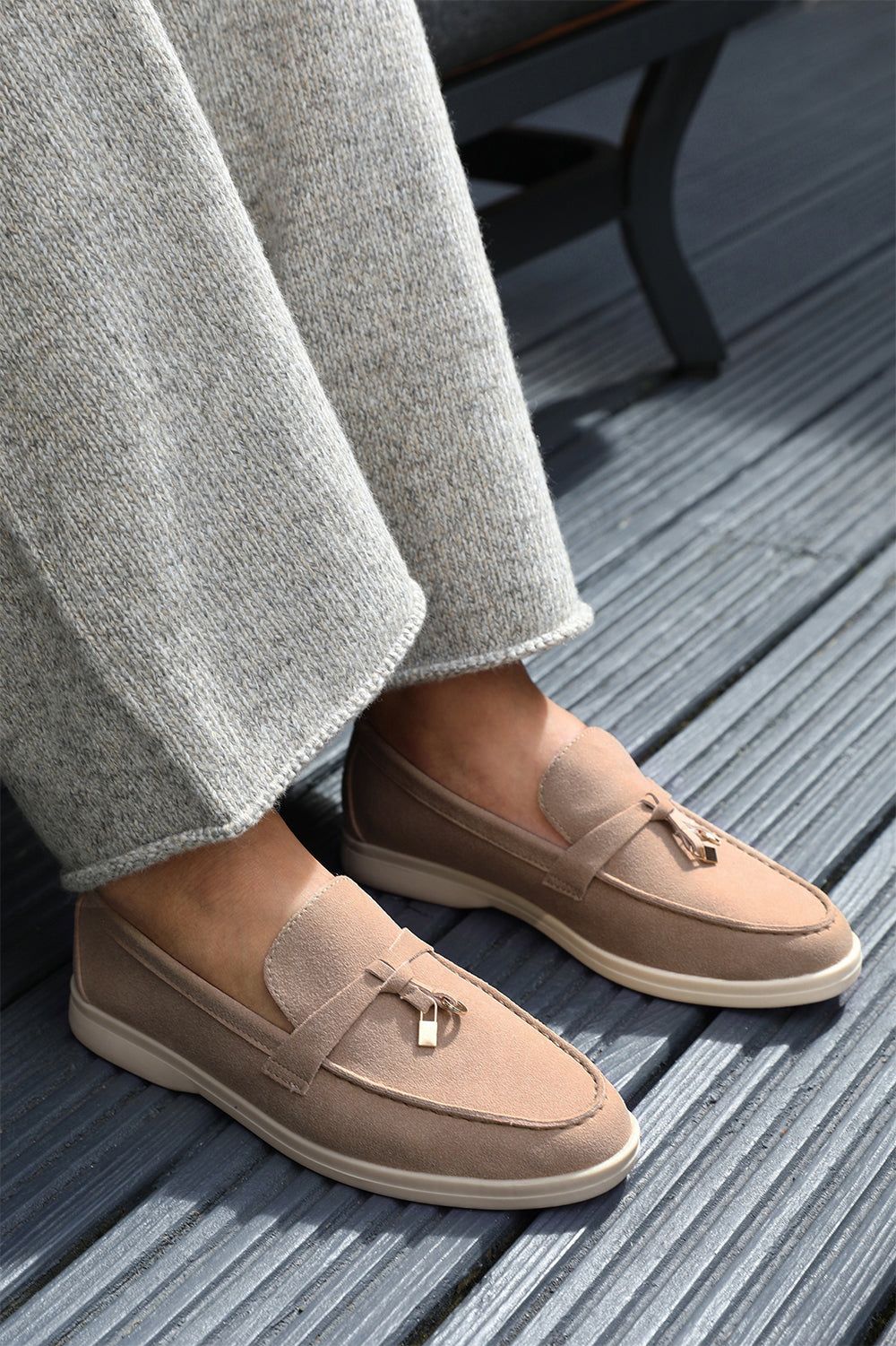 Where's That From 'Pegasus' Wide Fit Slip On Trim Loafers With Accessory Detailing