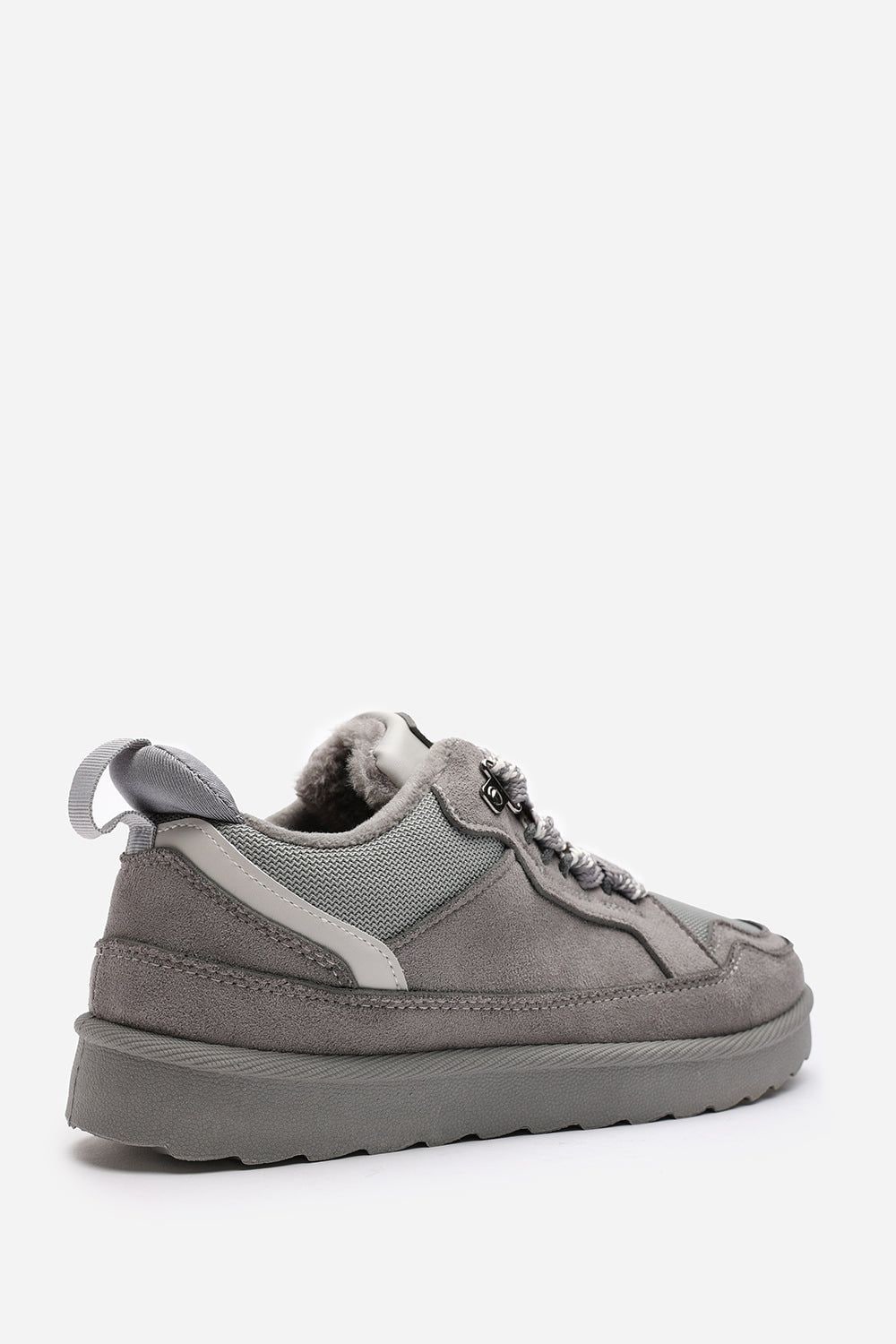 Where's That From 'Darcy' Suede Lace-Up Trainers with Chunky Sole and Mesh Panel image 6