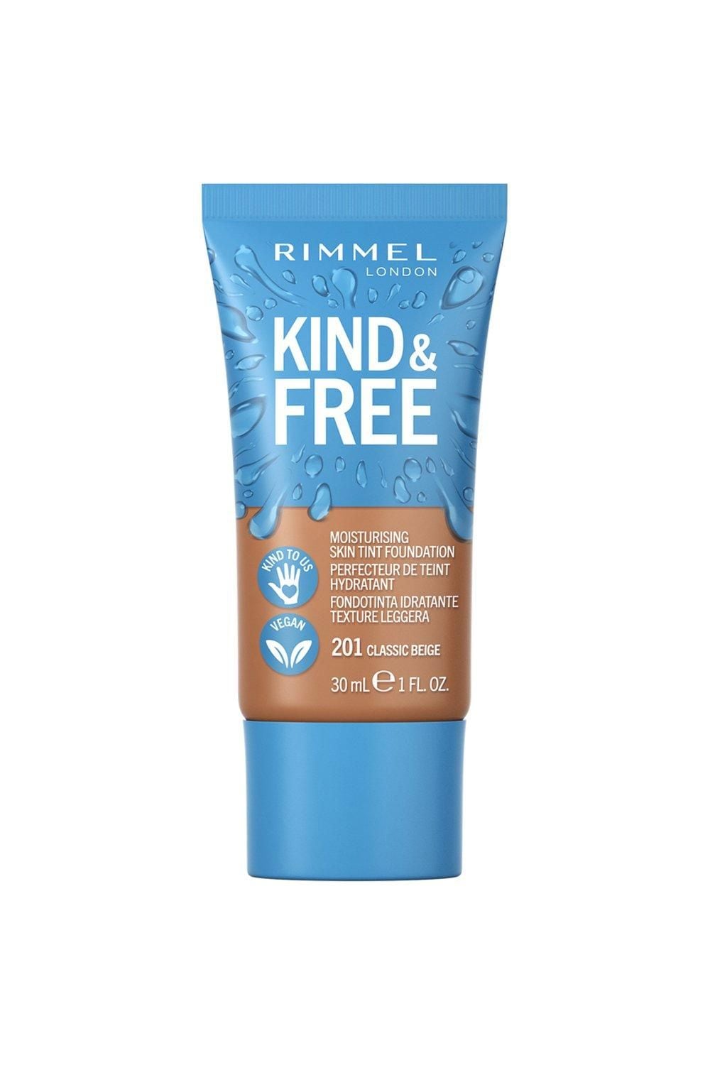 Rimmel London Kind & Free Moisturizing Skin Tint Foundation 201 Classic Beige image 1