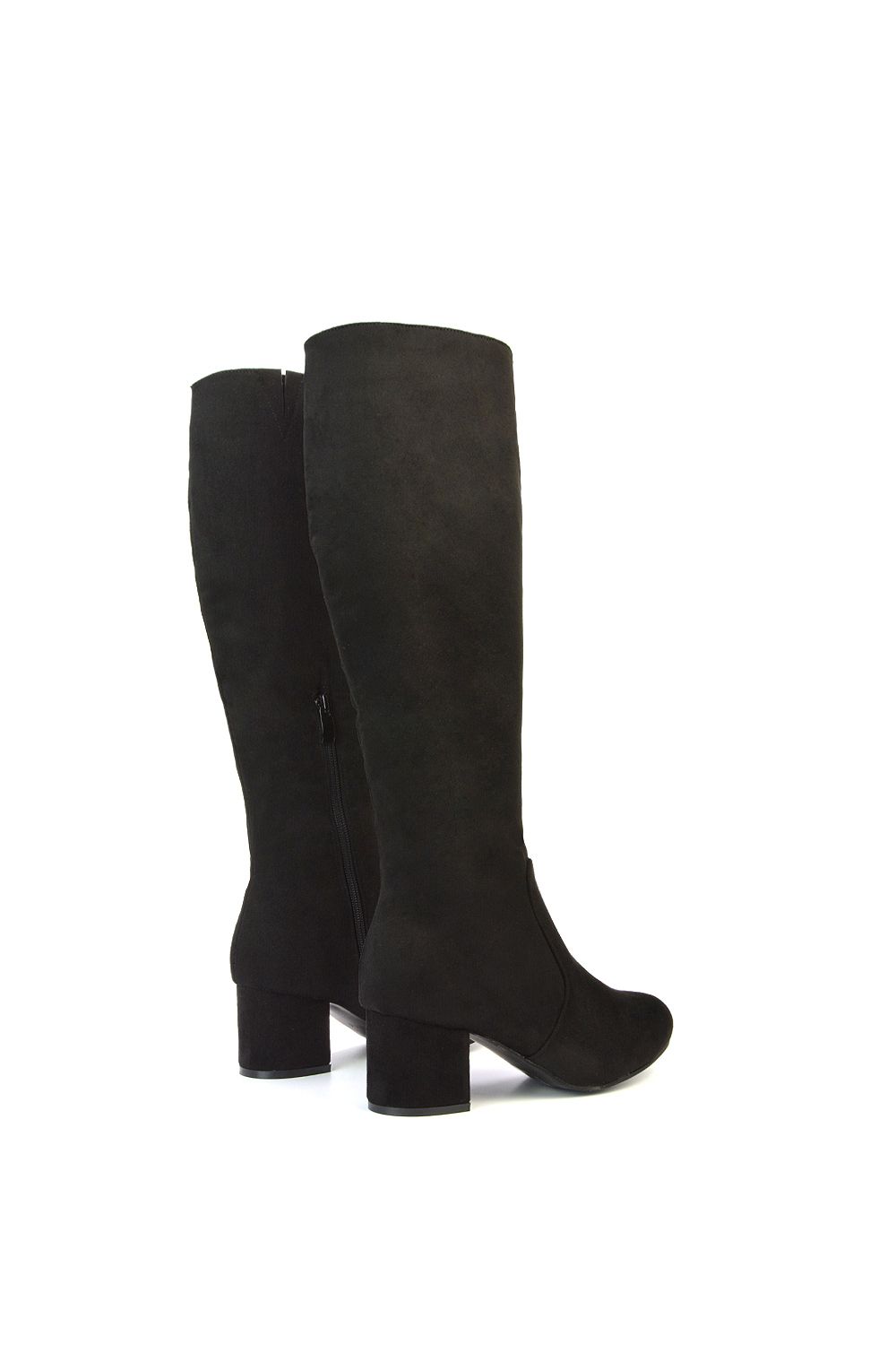 XY London 'Honey' Knee High Boots with Mid Block Heel and Inside Zip image 4