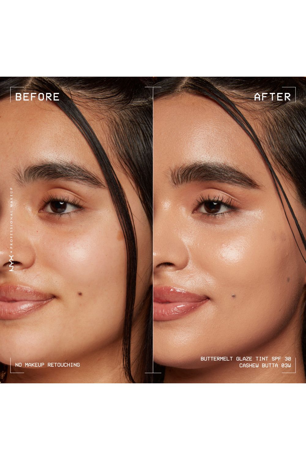 NYX Professional Makeup Buttermelt Glaze Soft Glow Skin Tint + SPF/FPS 30 30ml Cashew Butta image 6