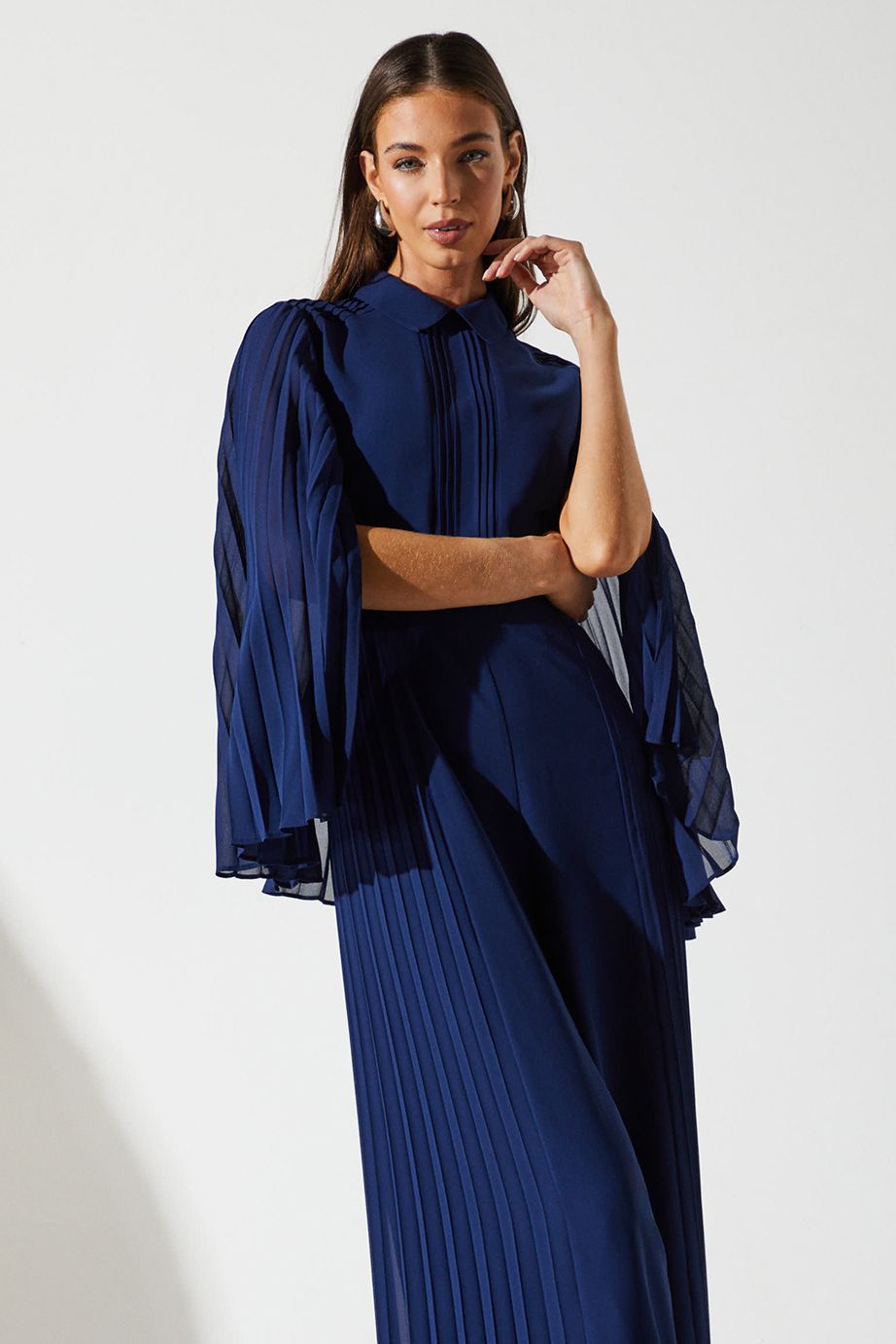 Coast Pleat Wide Leg Jumpsuit Navy image 2