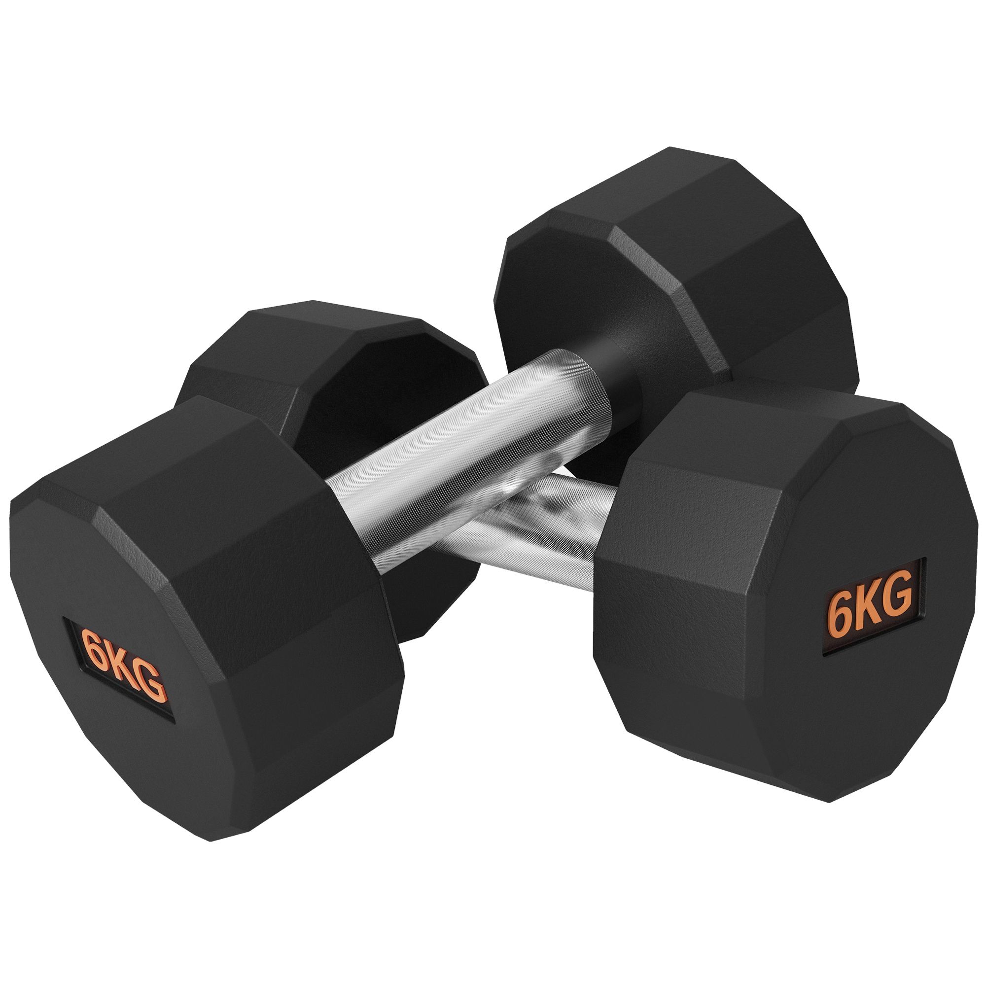 SPORTNOW Dumbbells Weights Set with 12-Sided Shape and Non-Slip Grip, 2 x 6kg image 2