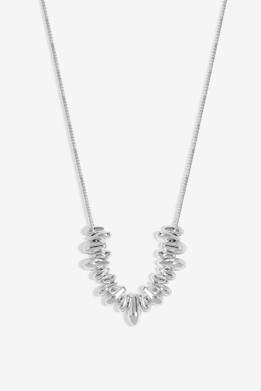 Inicio Silver Plated Polished Nugget Necklace - Gift Pouch image 1