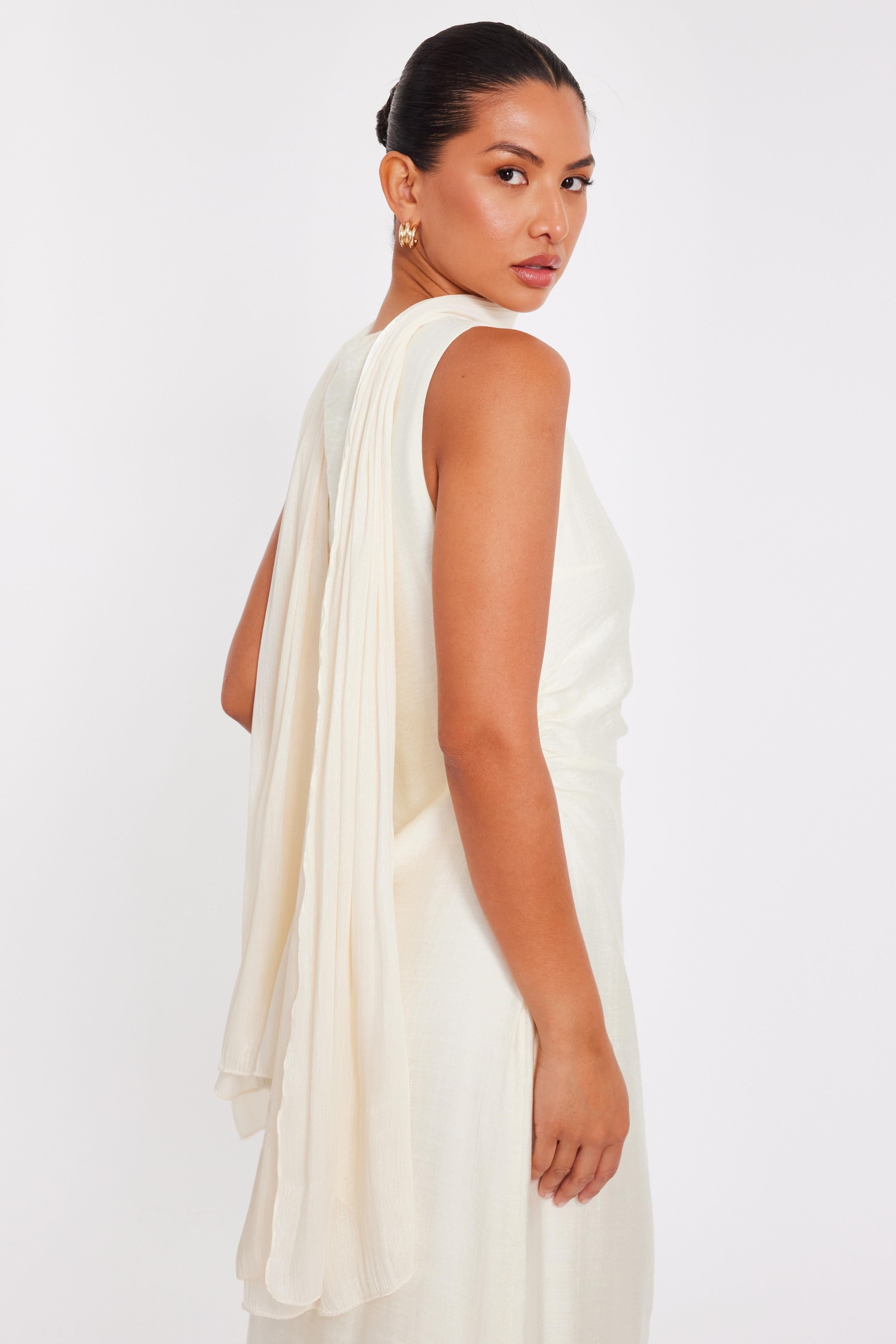 Quiz Off White Sheer Scarf image 1