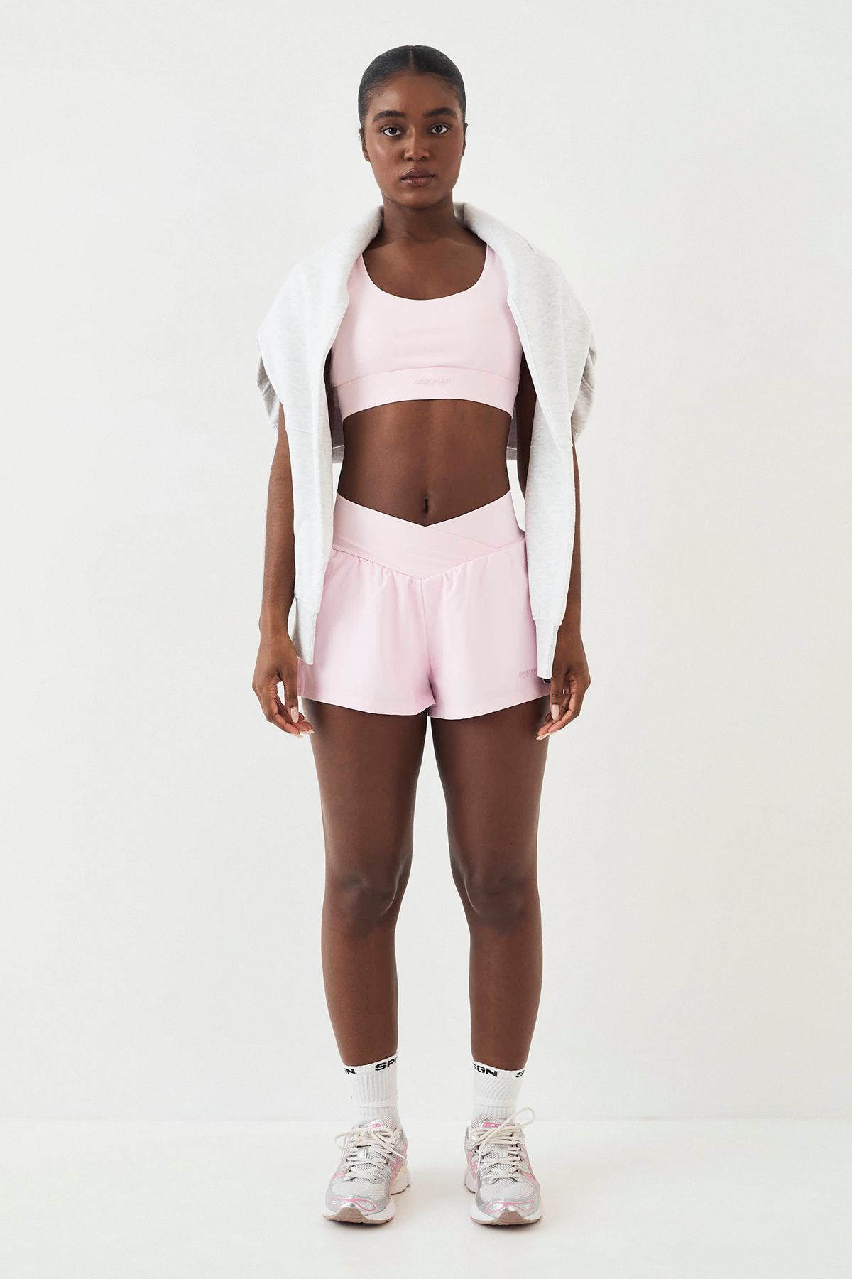 DSGN Studio DSGN Studio Wrap Waist Running Short Marshmallow Pink image 5