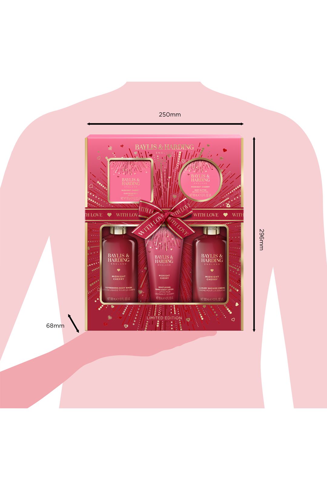 Baylis & Harding Midnight Cherry Perfect Pamper Gift Set Multi image 6