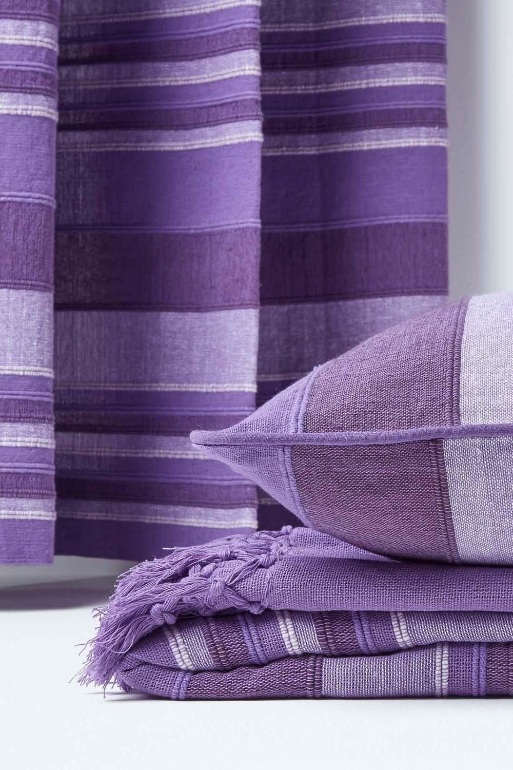 Homescapes Cotton Striped Morocco Cushion Cover image 5