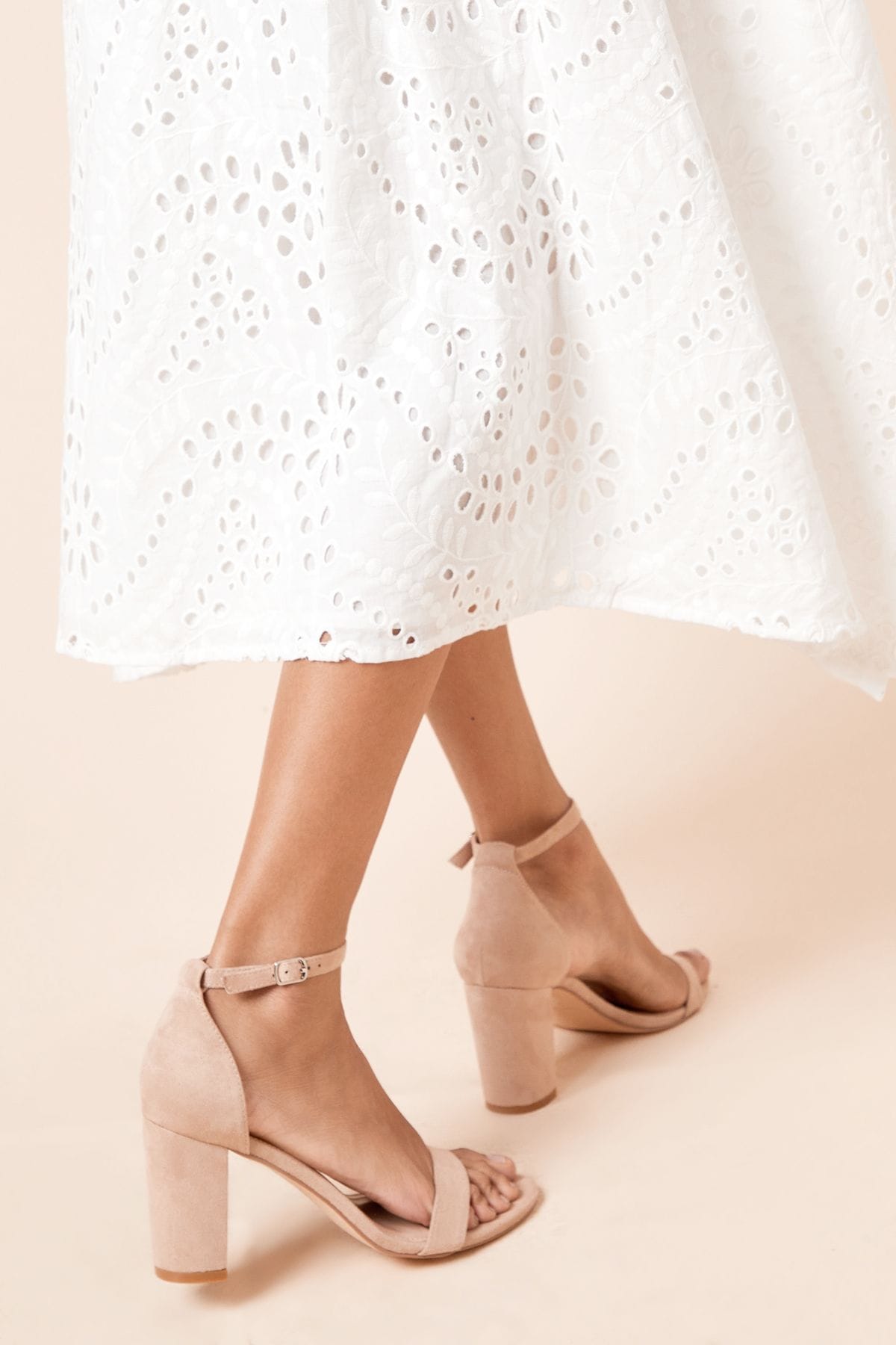 Dorothy Perkins Spark High Block Heel Sandals Taupe image 4