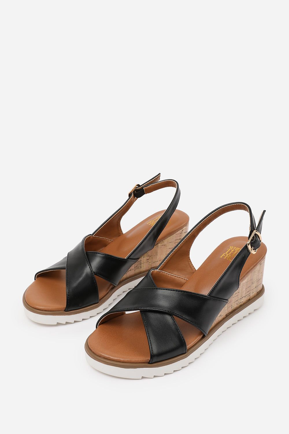Where's That From 'Nala' Cross Over Strap Detail Wedge Shoes With Buckle Closure image 3