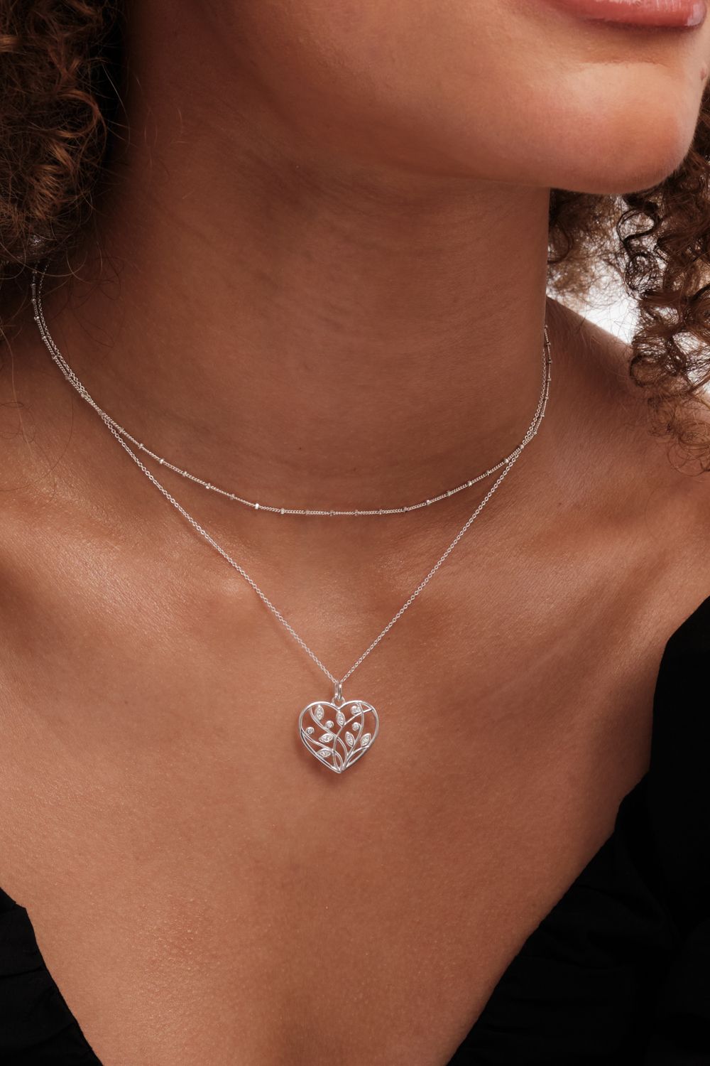 Simply Silver Simply Silver Sterling Silver 925 Fine Station Necklace image 2