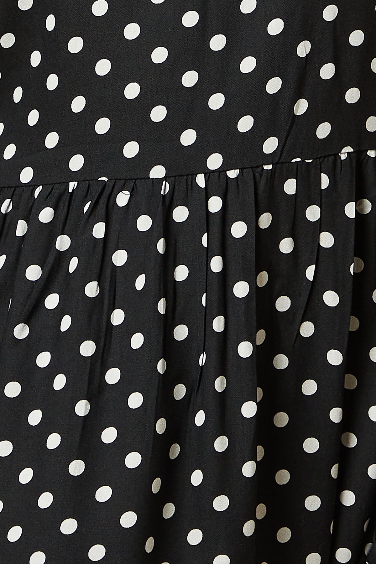 Dorothy Perkins Black Spot Tiered Hem Mini Dress Black image 5