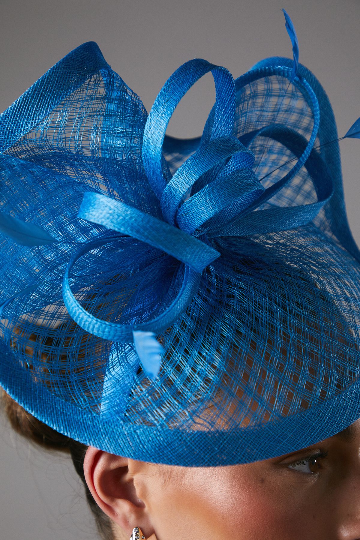 Coast Loop Textured Fascinator Blue image 3