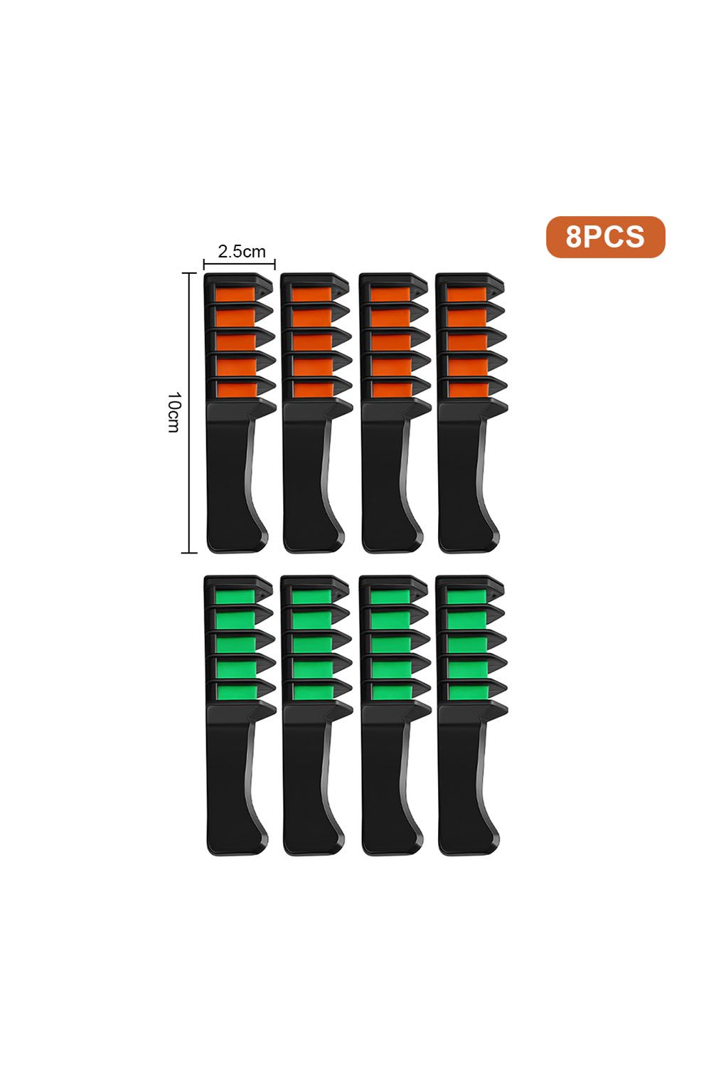 Living and Home 8Pcs Temporary Bright DIY Hair Color Chalk Comb Set image 8