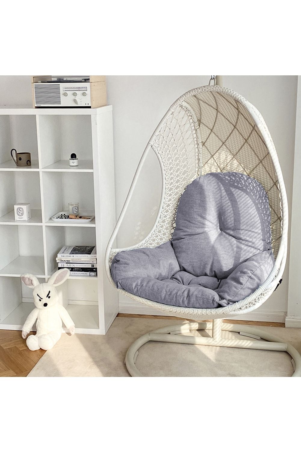 Living and Home Egg Hammock Swing Chair Cushion with Armrest and Backrest image 2
