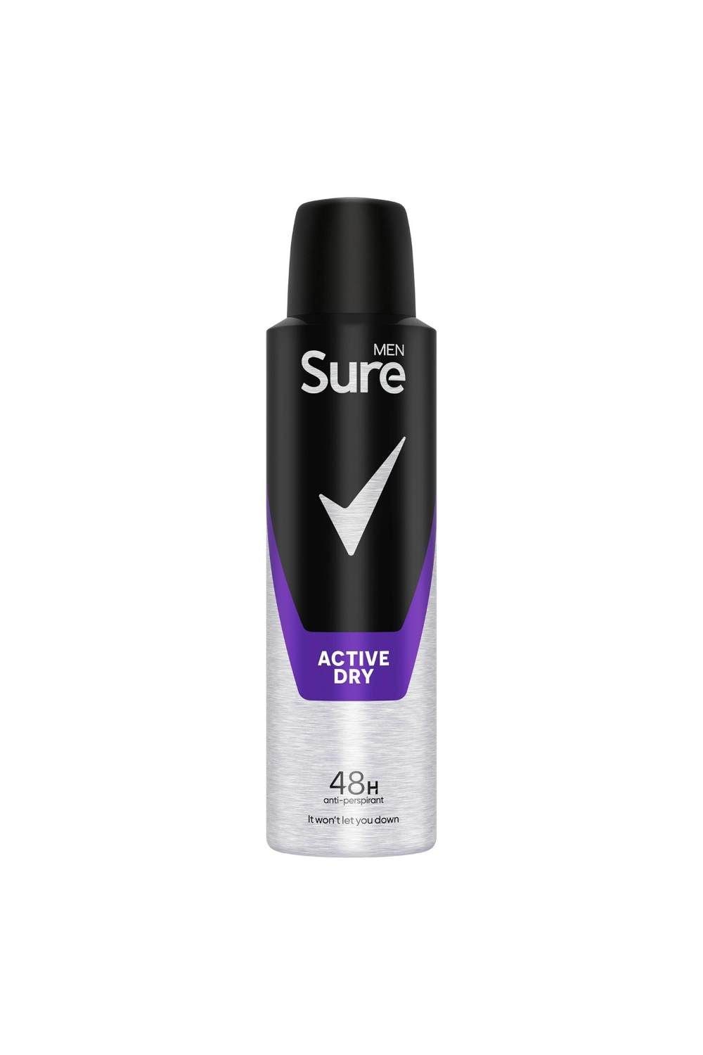Sure Alcohol-Free Men Active Dry 'Body Spray Deodorant', 12x150ml image 2