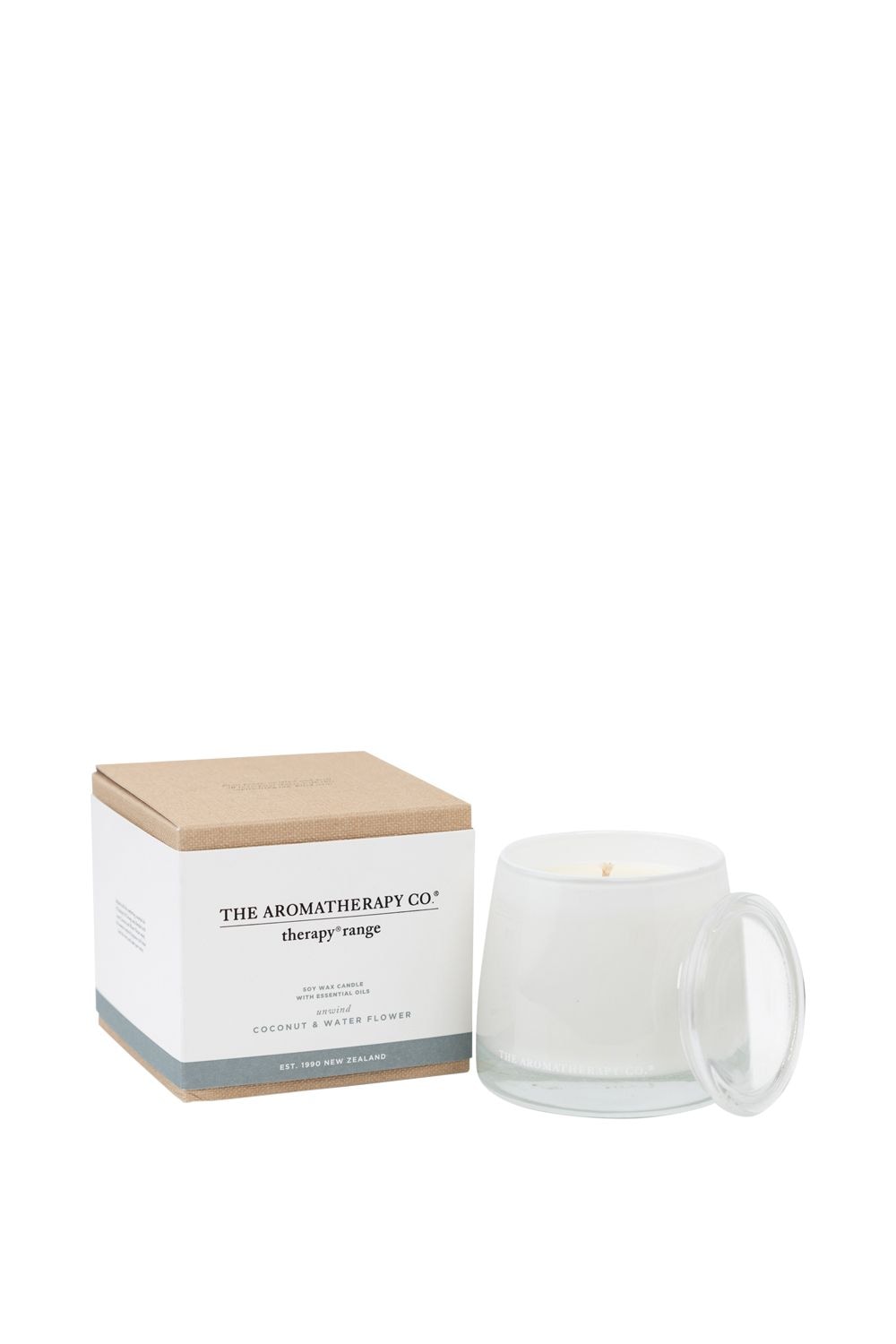 The Aromatherapy Company Unwind Therapy Candle Coconut & Water Flower 260g image 1