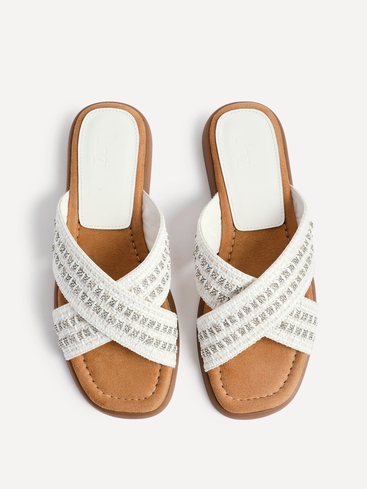 Linzi Genie White Raffia Sandals image 5