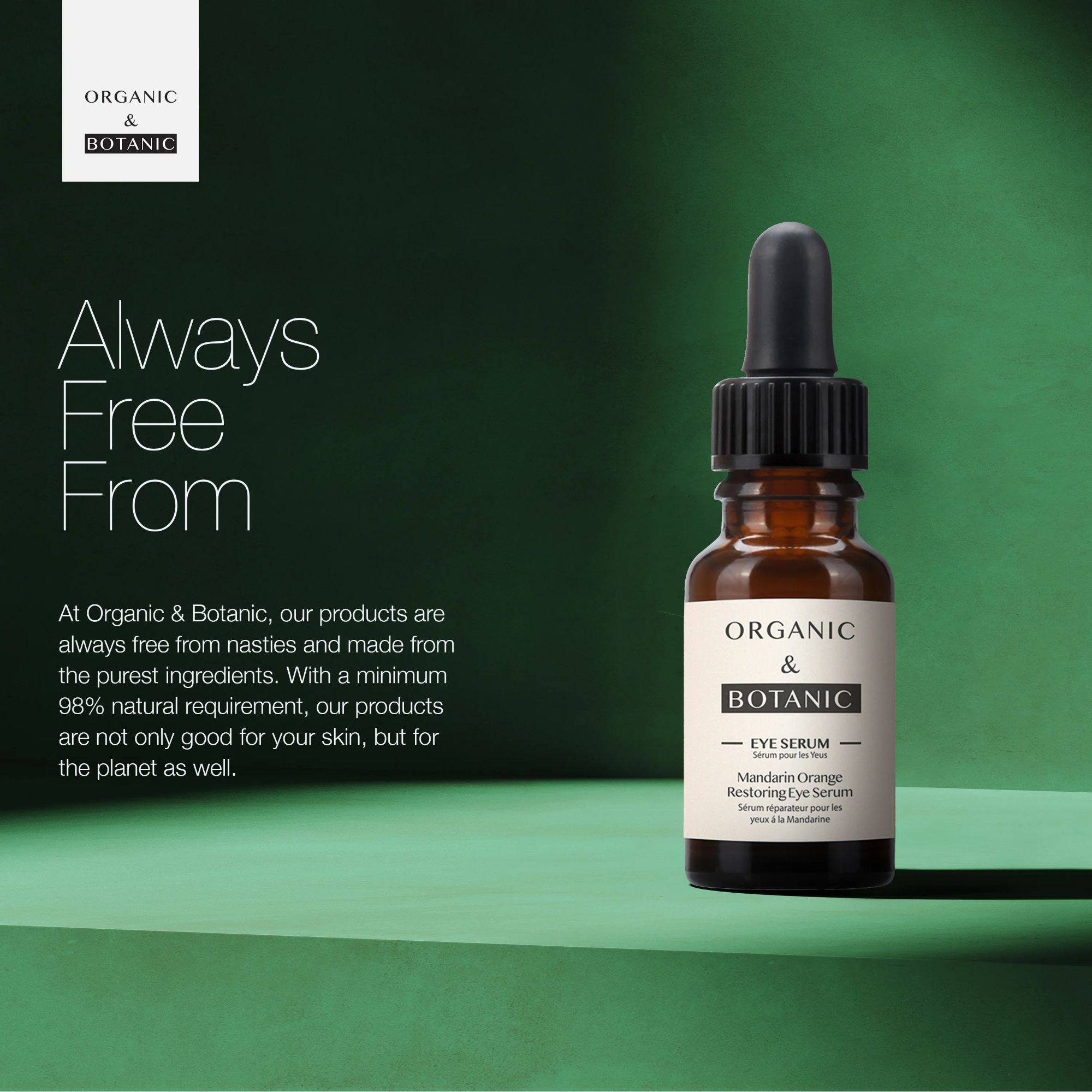 Organic & Botanic Mandarin Orange Restorative Eye Serum 15ml x 2 Duo Set image 3