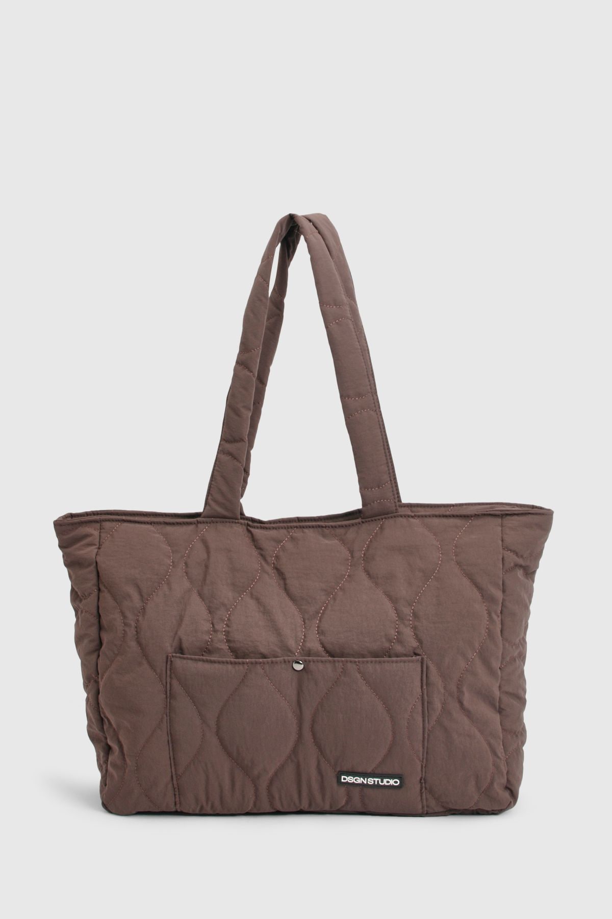 DSGN Studio DSGN Studio Quilted Large Tote Bag Dark Chocolate image 2