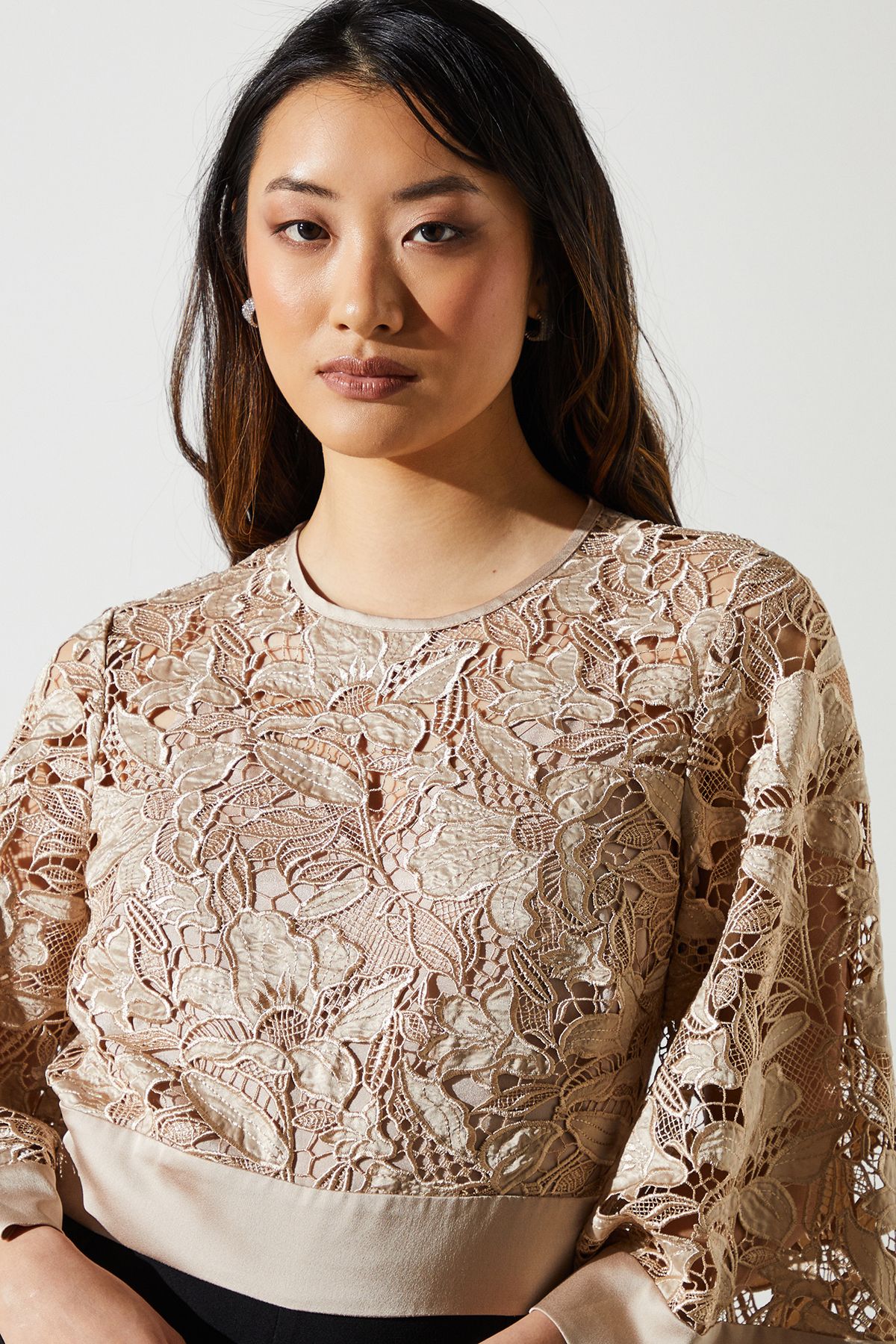 Coast Lace Kimono Sleeve Jumpsuit Champagne image 2