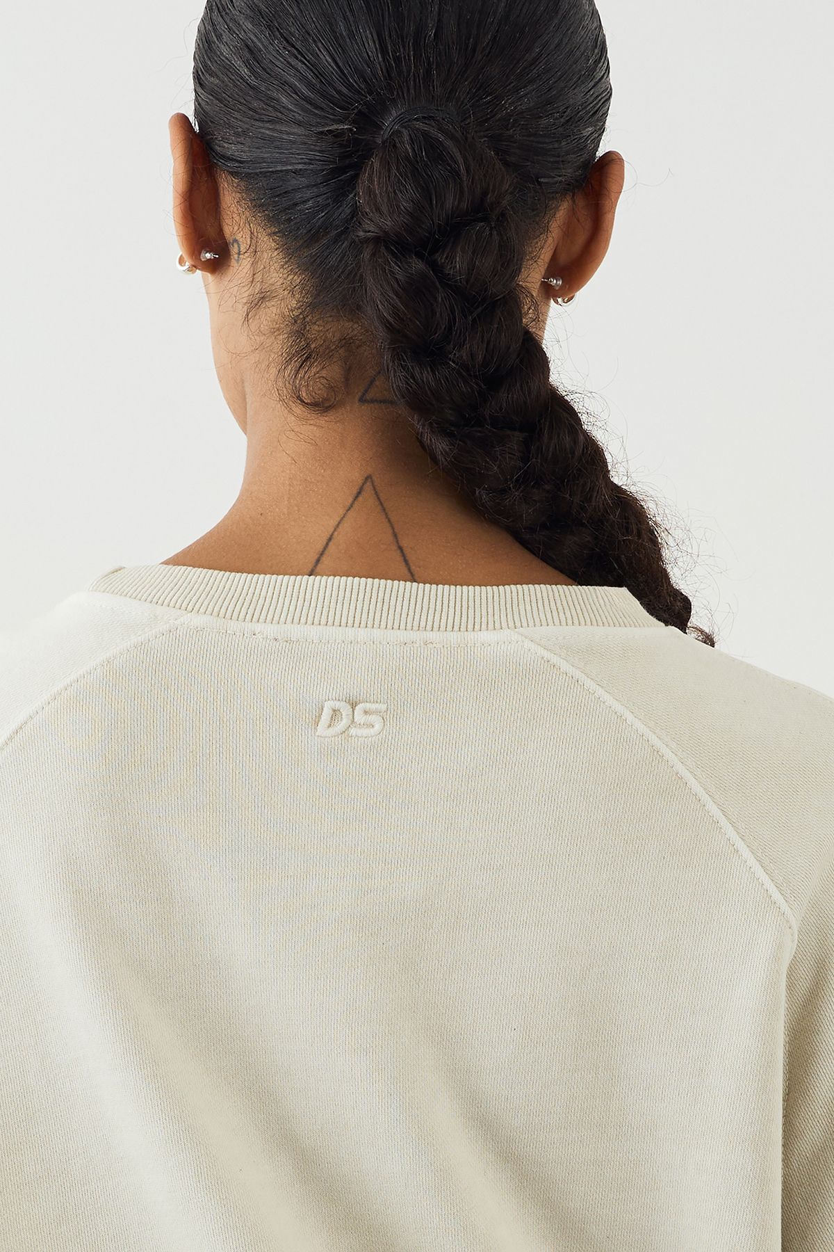 DSGN Studio DSGN Studio Premium Heavyweight Washed Boxy Sweatshirt Ecru image 4