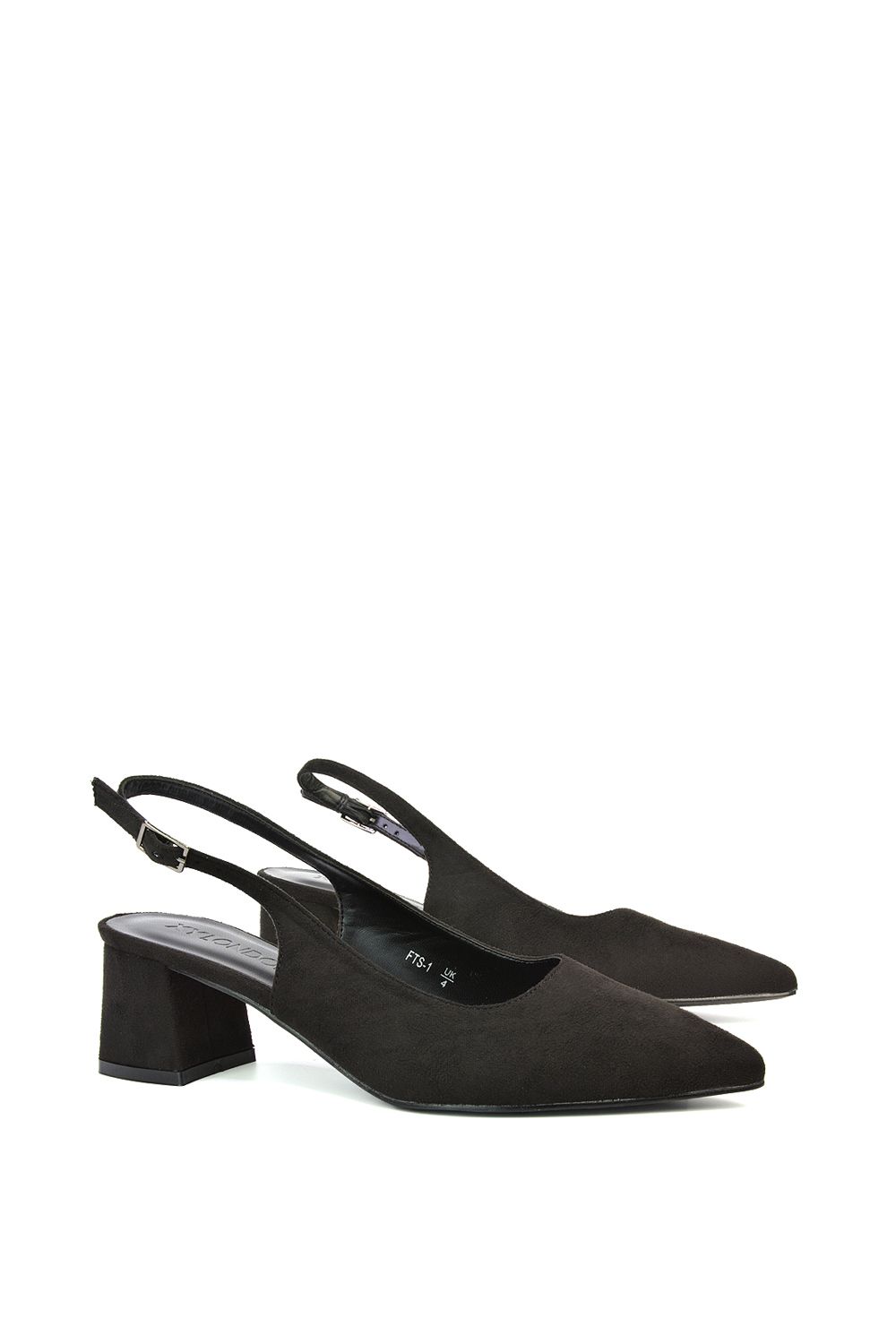 XY London 'Becky' Pointed Toe Slingback Court Shoe Heels image 5