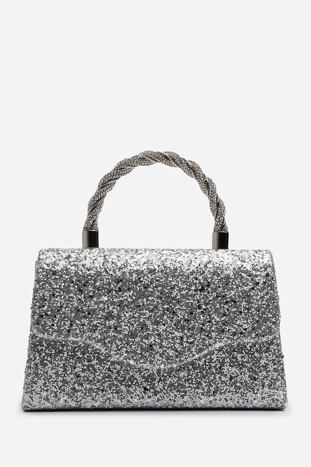 Where's That From 'Pluie' Glitter Evening Bag With Braided Top Handle image 2